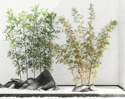 现代景观造景3D模型下载
